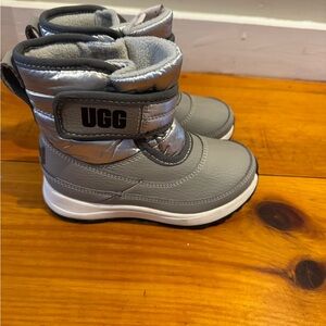 UGG Kids Metallic Silver and Gray Boots